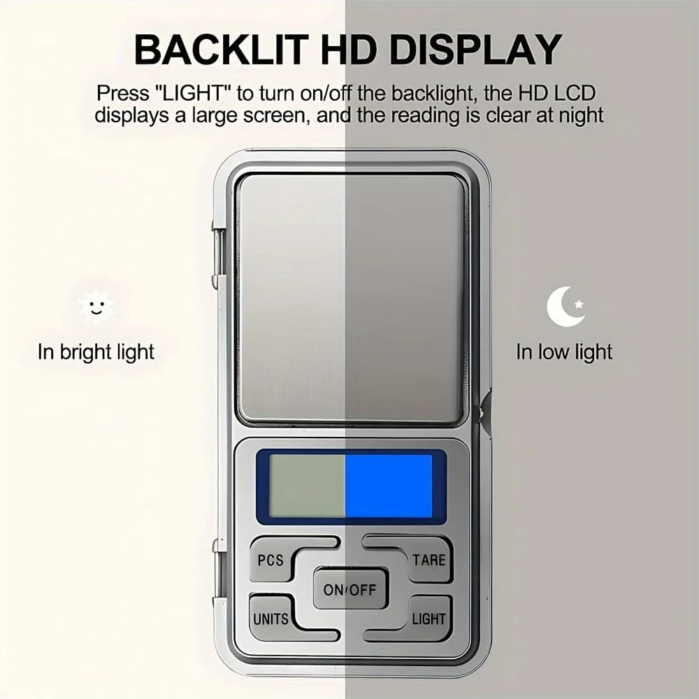 Mini balance numérique portable HD pour bijoux et appâts - Précision haute définition compacte pour pêcheurs