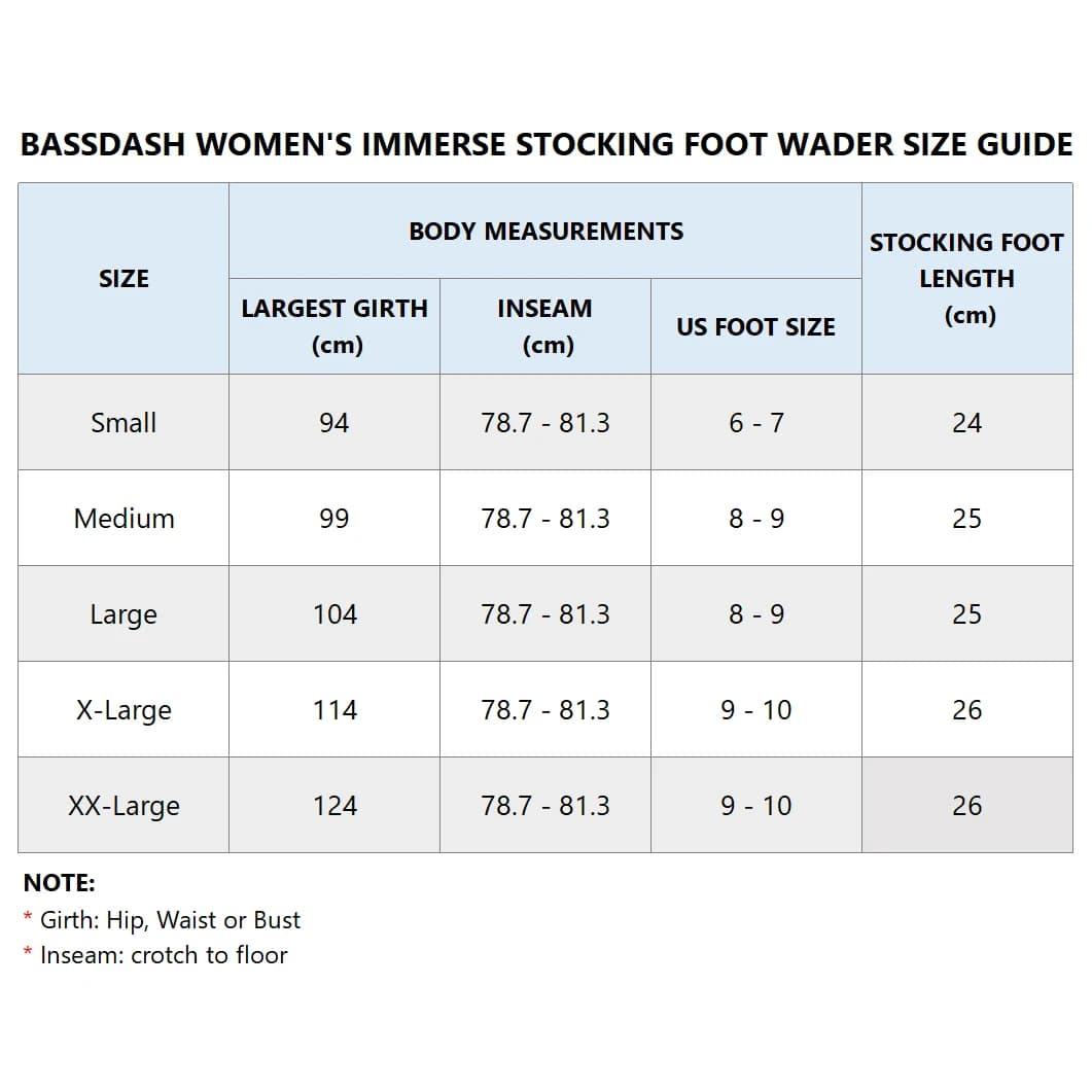 Waders femme Bassdash IMMERSE - Combinaison respirante pied nu pour pêche à la mouche légère