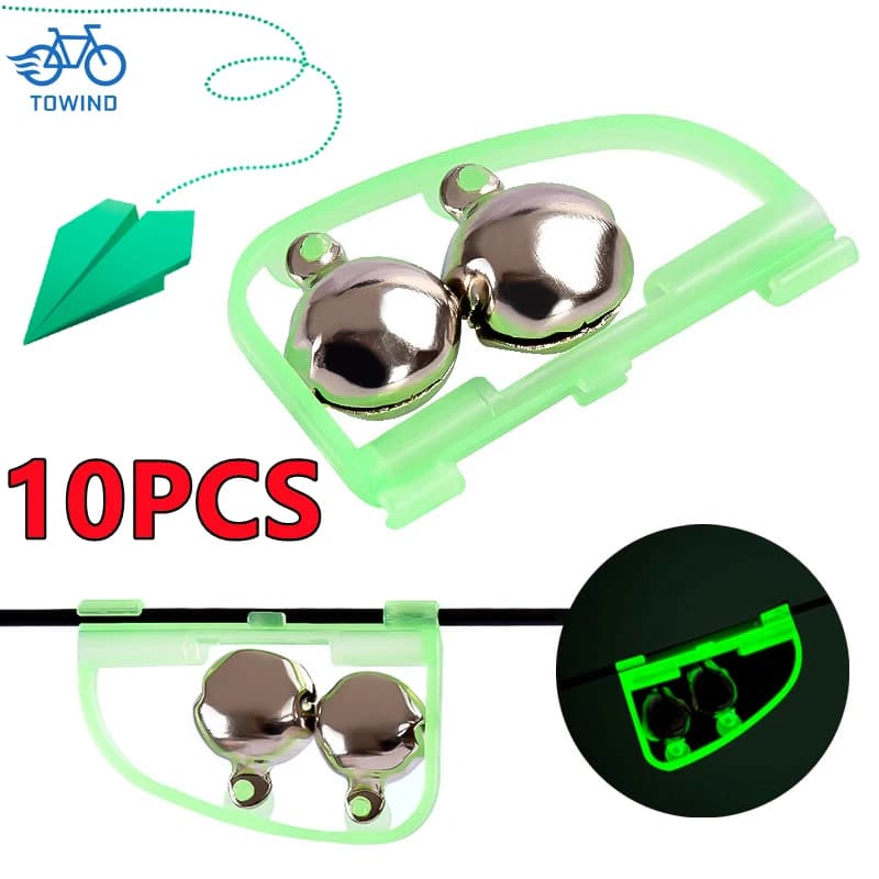 5-10 cloches doubles plastique pêche nuit - Accessoires portables rapides alarme morsure canne