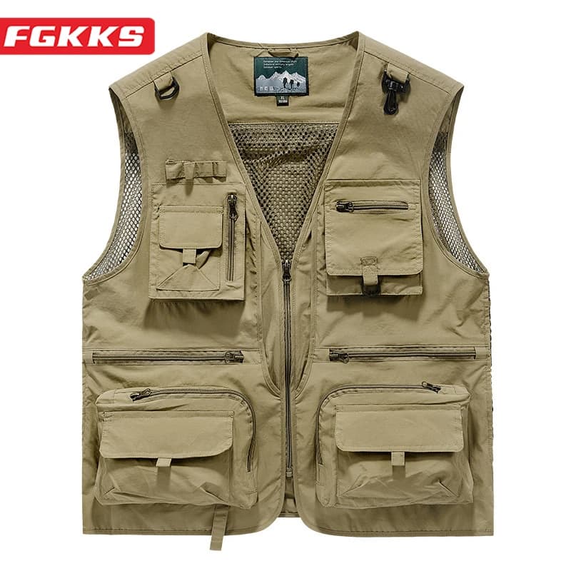 Veste de pêche pour homme avec multiples poches - Veste respirante haute technologie pour la pêche et les loisirs en plein air