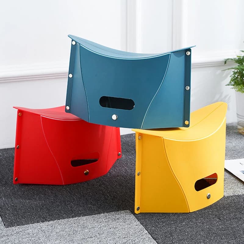 Tabouret pliant plastique portable pour pêche - Tabouret de stockage léger camping 2025