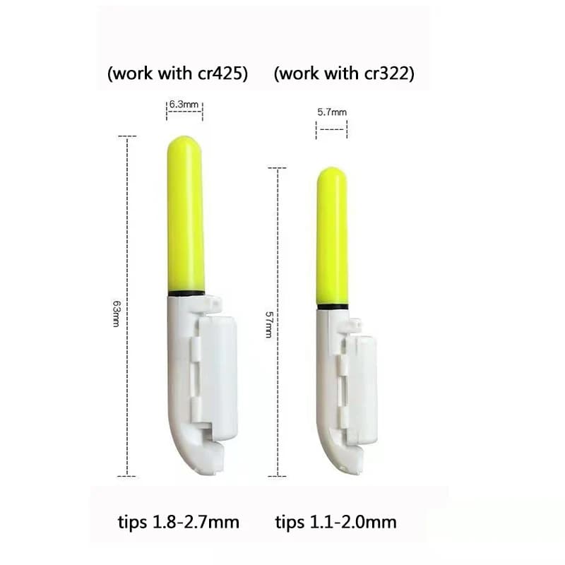 10 bâtons lumineux électroniques rechargeables pour pêche nocturne - lampe clip canne