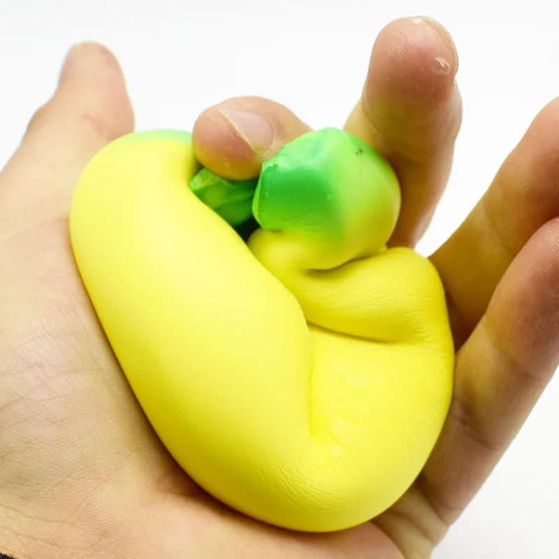 Jouet anti-stress banane géante squishy - Fruit squeezable slow rising réducteur de pression rigolo