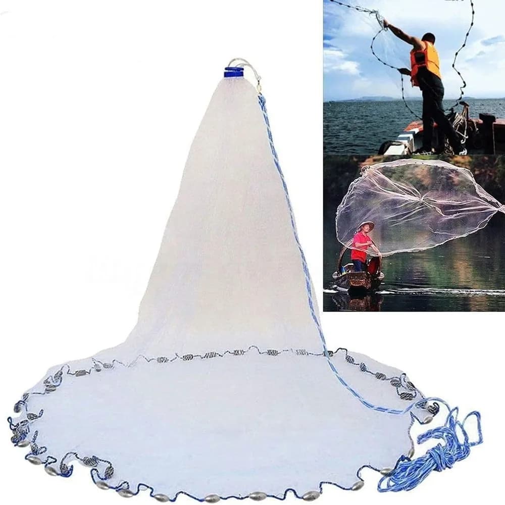 Filet américain lancer pêche mer 3 à 10 pieds avec plombs zinc pour appâts et petits poissons
