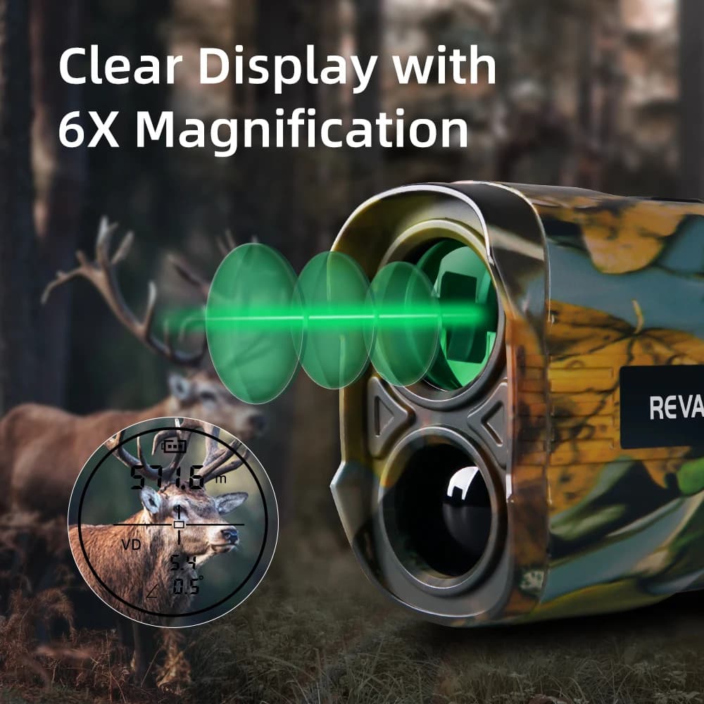 Télémètre laser camo REVASRI 2000/3000m mini - Multifonction distance, angle, vitesse pour pêche