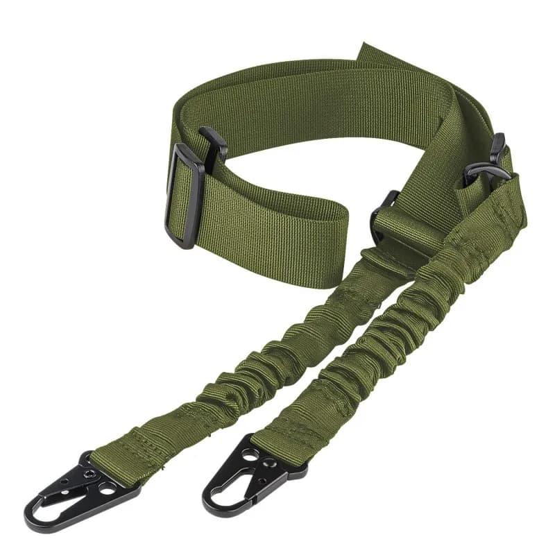 Bretelle fusil 2 points réglable avec crochet QD - Sangle tactique pour transport canne pêche