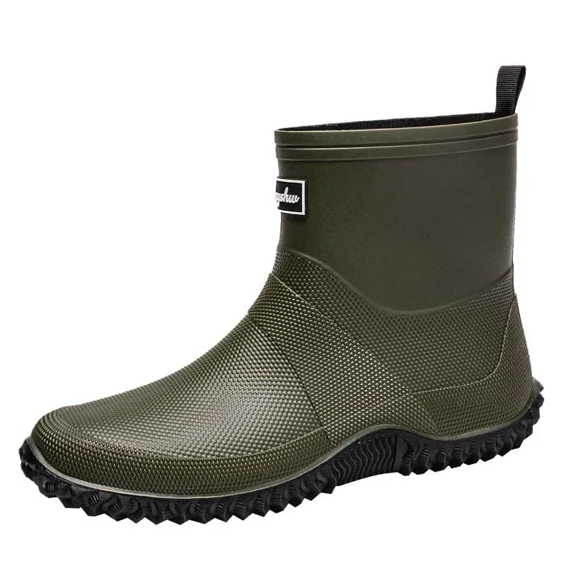 Bottes pluie caoutchouc naturel homme haute imperméables extérieur épaisses antidérapantes résistantes pêche