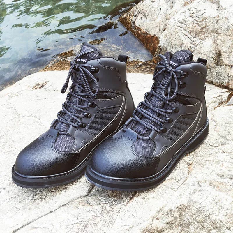 Bottes pêche wading semelle caoutchouc ou feutre antidérapante chaussures montaison rivière mer chasse récif