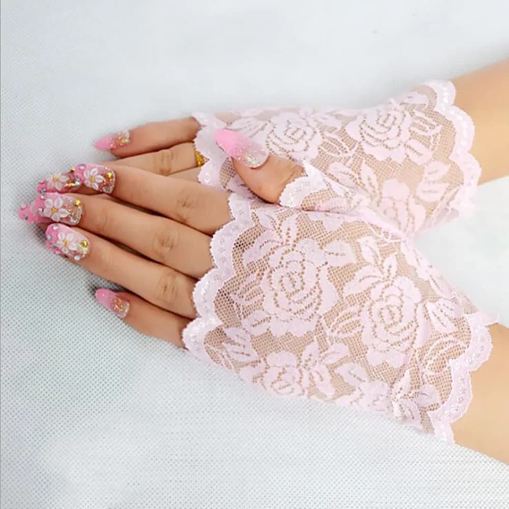 Gants femme sans doigts dentelle sexy pêche - Gants chauffants maille pour pêche en hiver