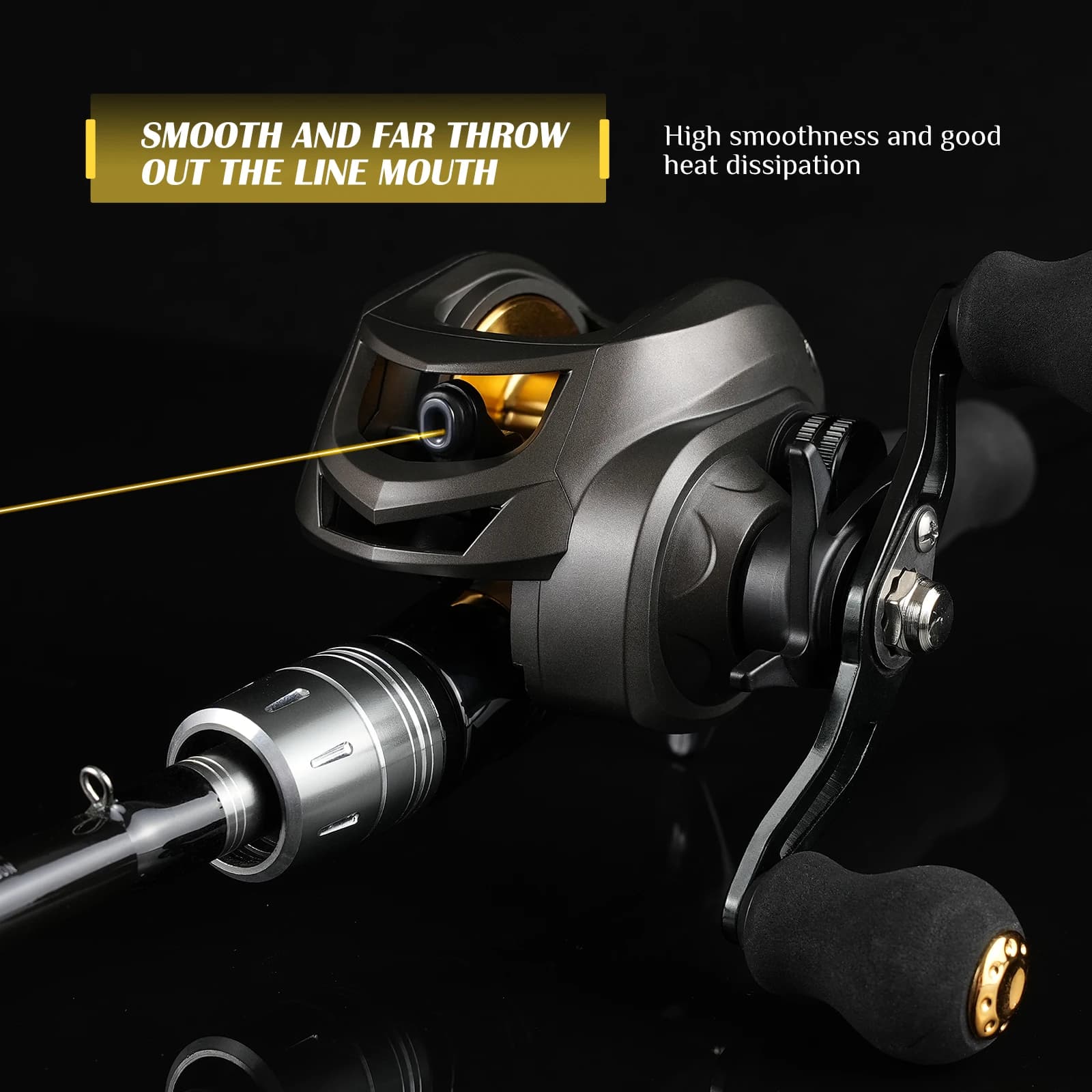 Rooblinos AK Series,7.2:1 Gear Ratio,2+1 Ball Bearing,18LB Max Drag,Baitcasting 
