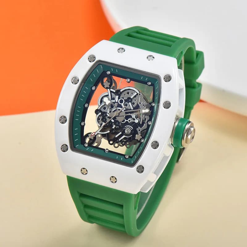 Montre homme luxe quartz automatique étanche 2025 - Modèle transparent lumineux tendance masculine