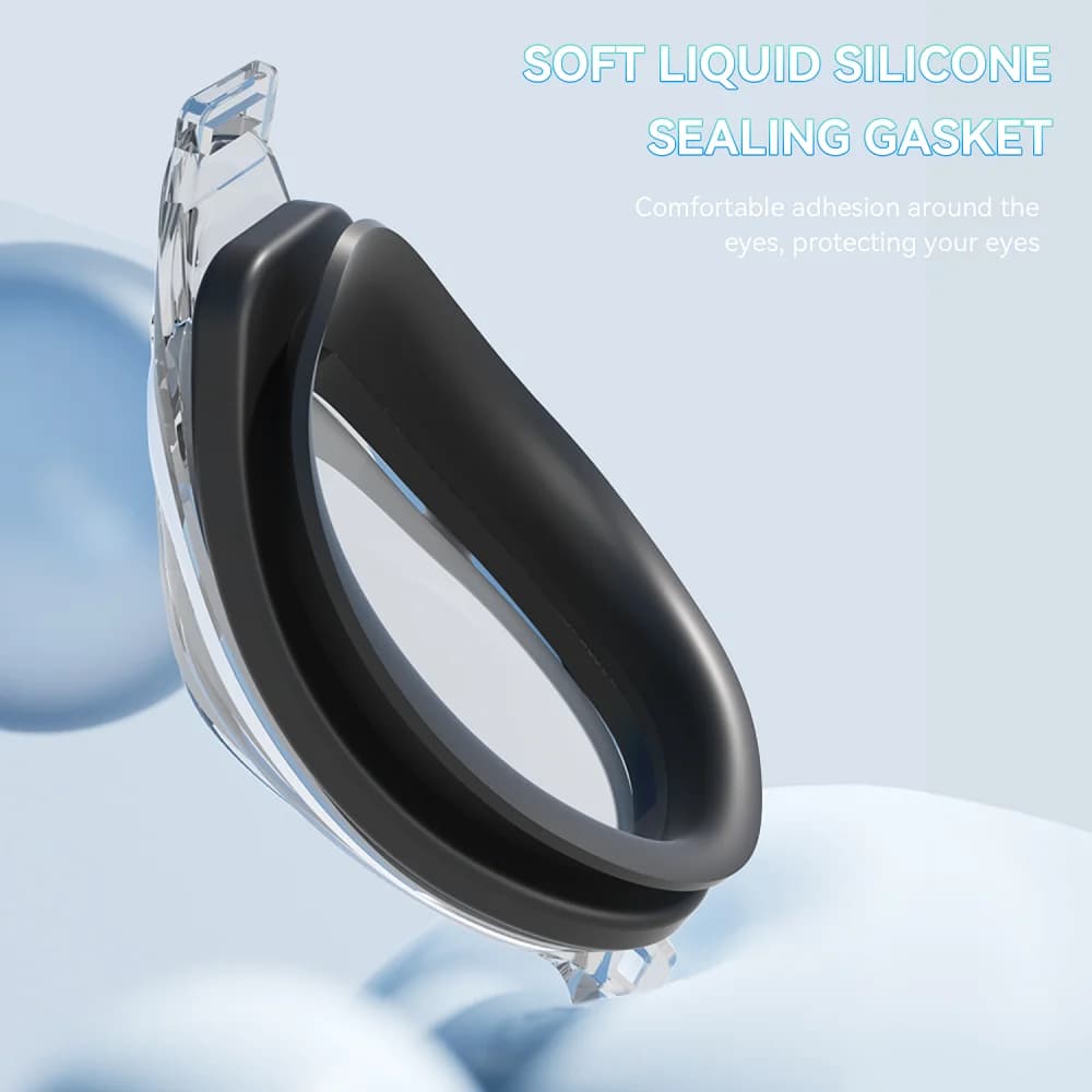 Lunettes de natation adultes anti-buée étanches sans fuite protection UV 100% avec bouchons d'oreilles