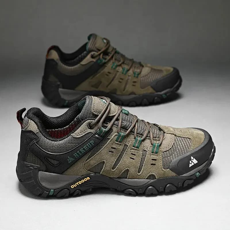 Chaussures de randonnée homme en cuir suédé - Chaussures tactiques résistantes pour trekking et chasse