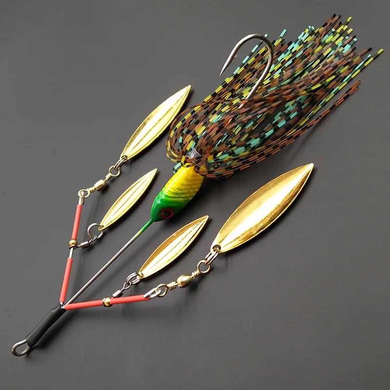 Leurre spinner bait Lunker 23g - Hélice bruyante et vibrations pour brochet, perche et truite