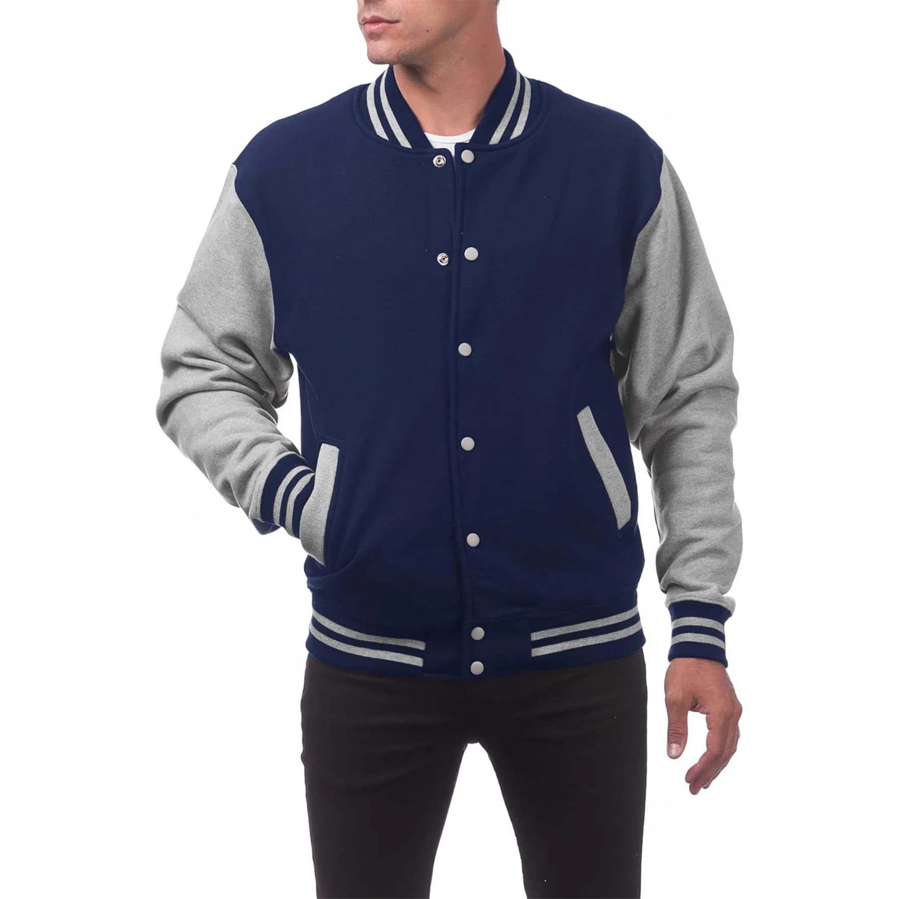 Bomber baseball loose homme 2023 américain tendance taille plus pêche confortable