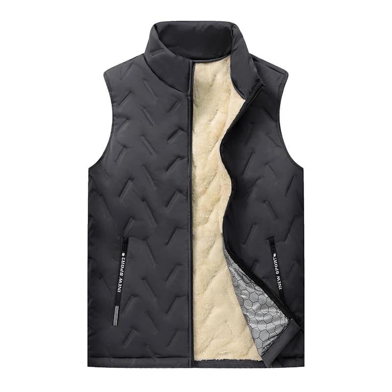 Gilet épais velours mouton pour couple grandes tailles - veste chaude mode décontractée