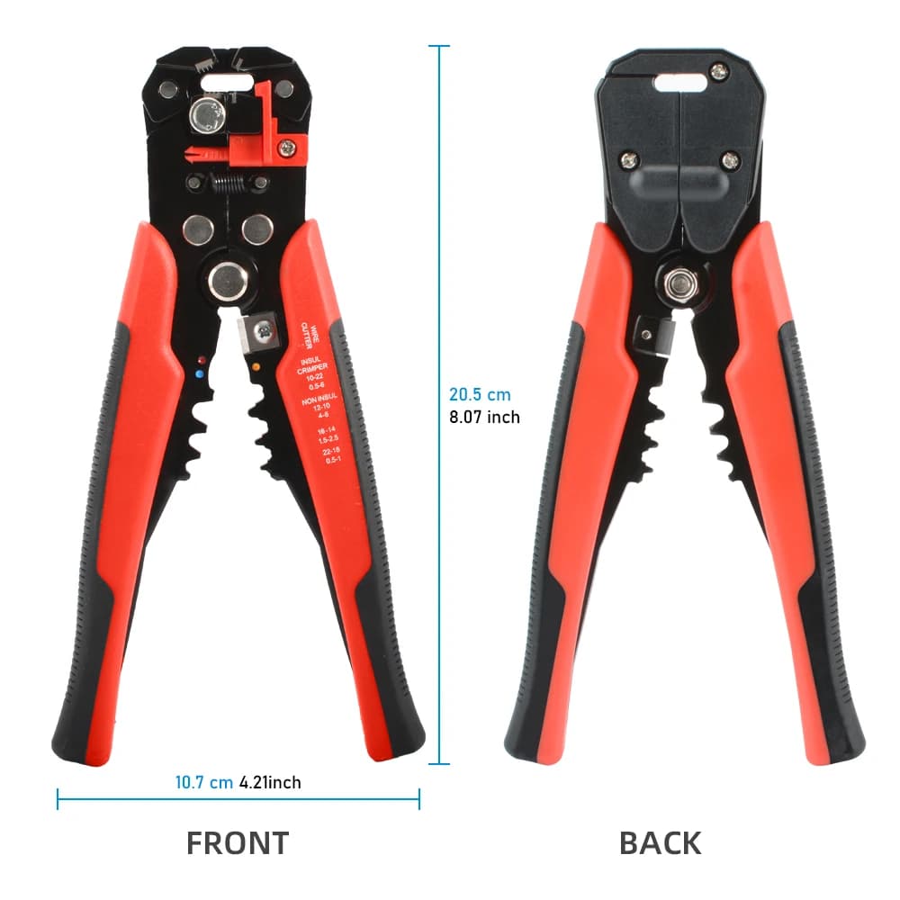 Pince dénudeuse auto-ajustable pour pêche : kit coupe-câble avec étui multifonction sertissage