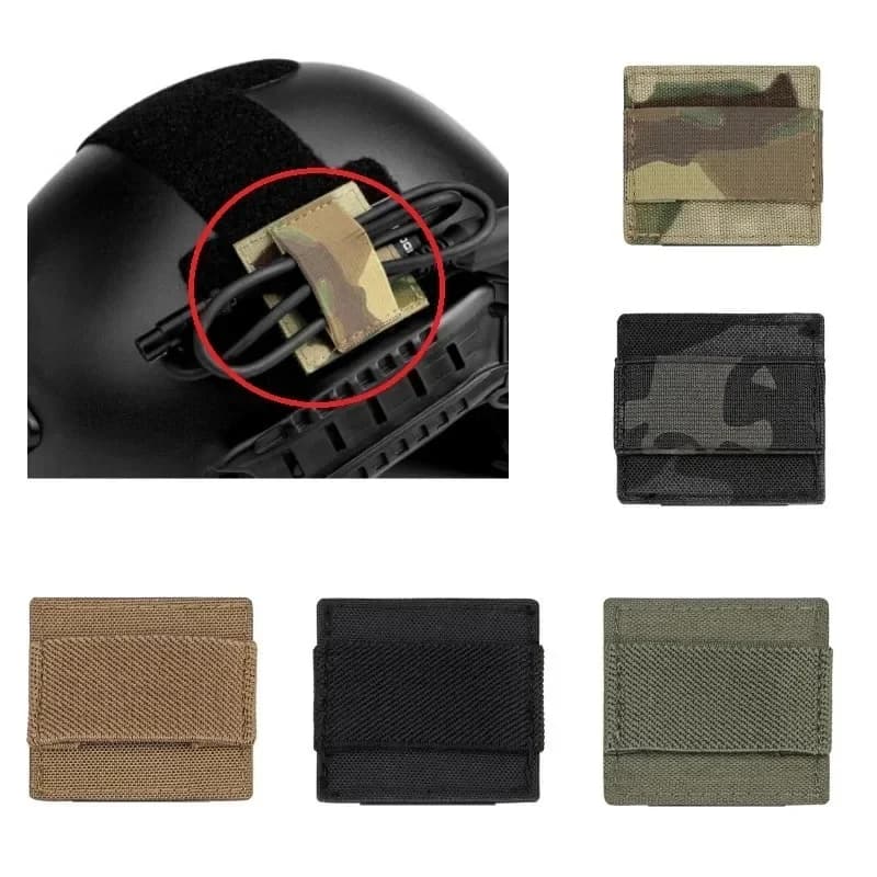 Organisateur câble casque audio tactique - Sangle élastique rangement fil intercom pêche