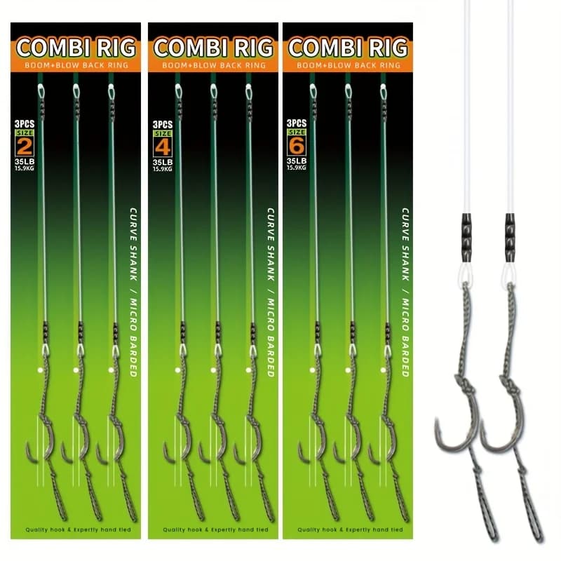 Kit montage carpe professionnel YOTO avec hameçons sharp et ligne fluorocarbone 100%