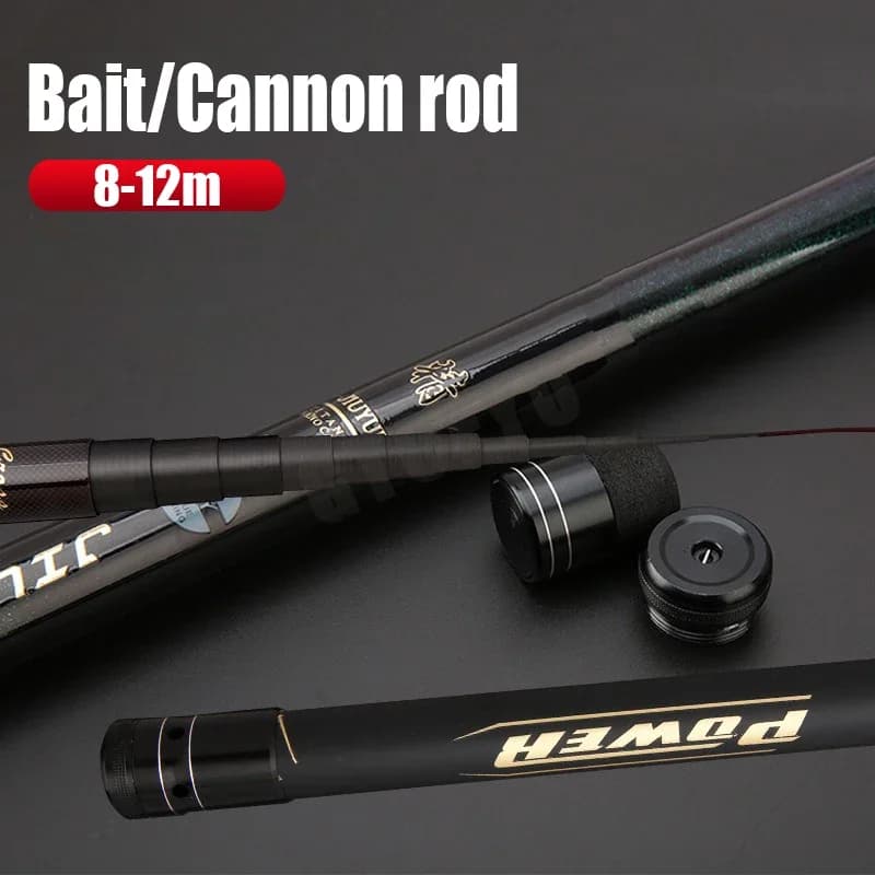 Canne télescopique carbone 8m-12m super dure 10kg+ longue distance lancer stream rod qualité