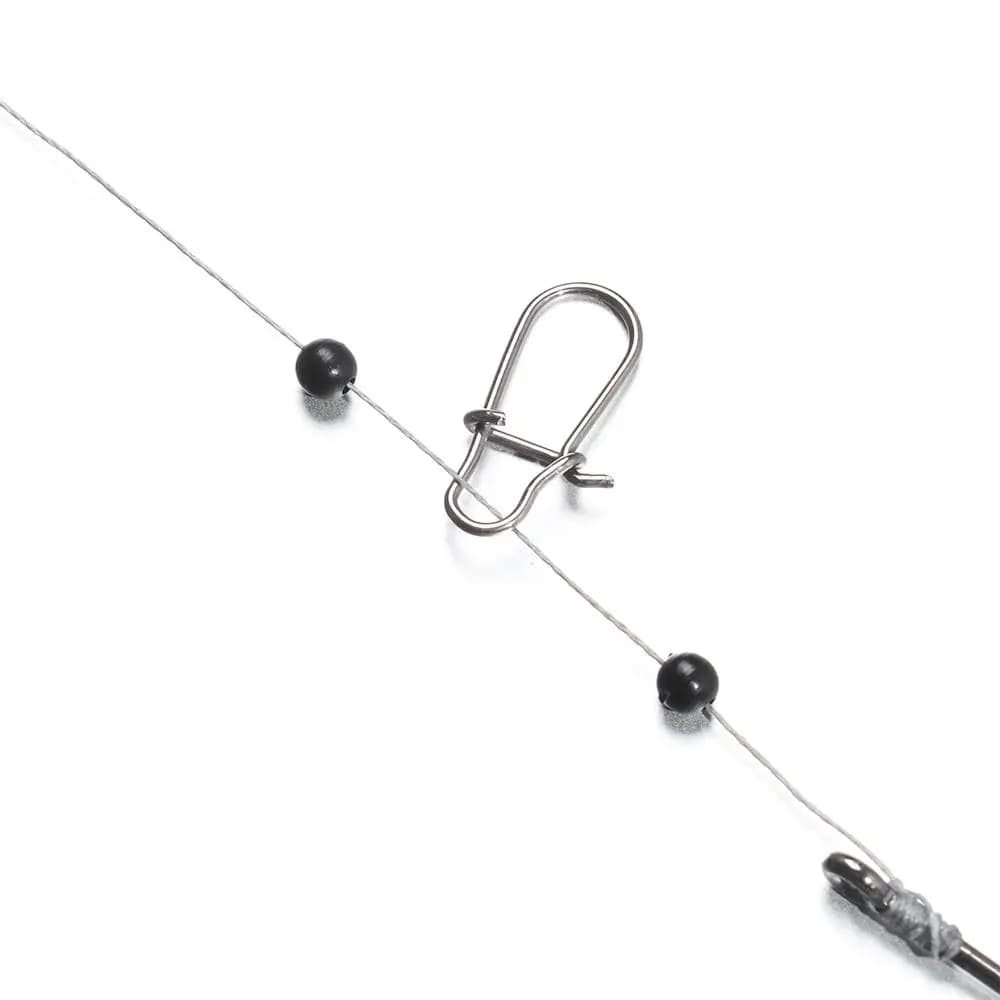 100 perles de pêche 3mm-12mm en caoutchouc noir souple/dur pour montages et leurres
