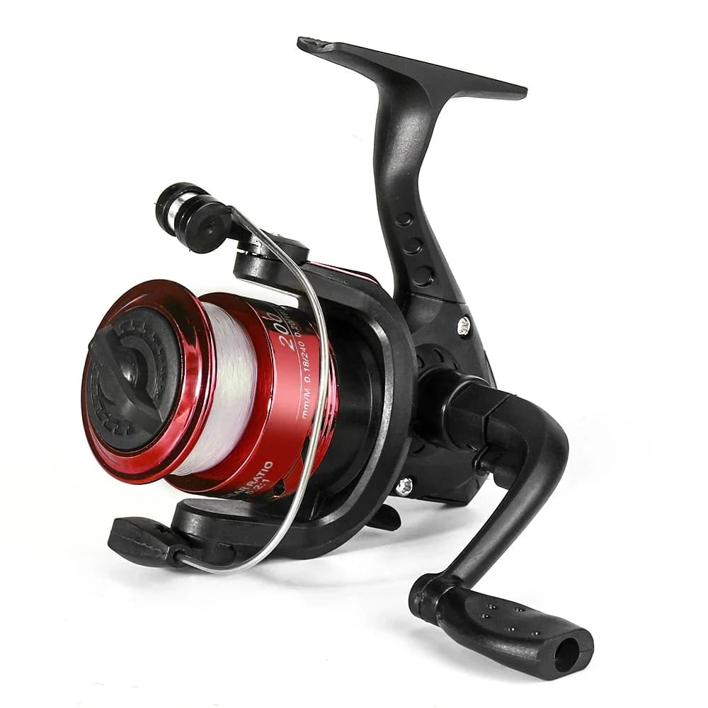 Moulinet spinning DNDYUJU 5.2:1 avec ligne et leurre - Roue plastique pour pêche au lancer