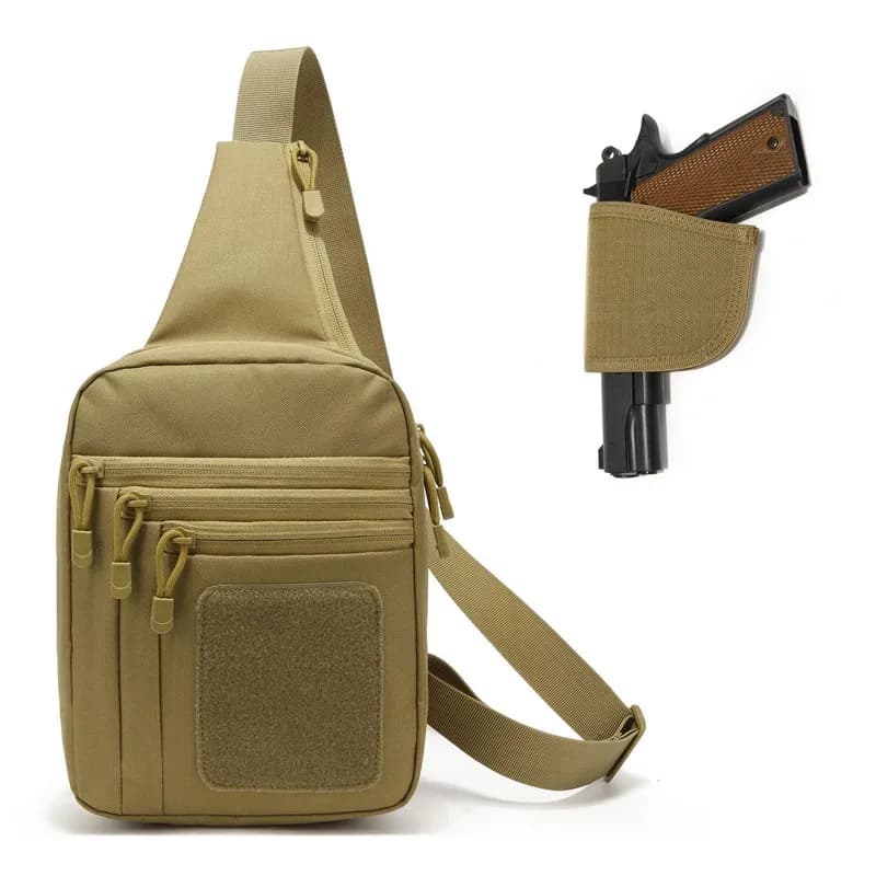 Sac poitrine tactique pour pistolet de pêche - Discret et convertible en sac à dos
