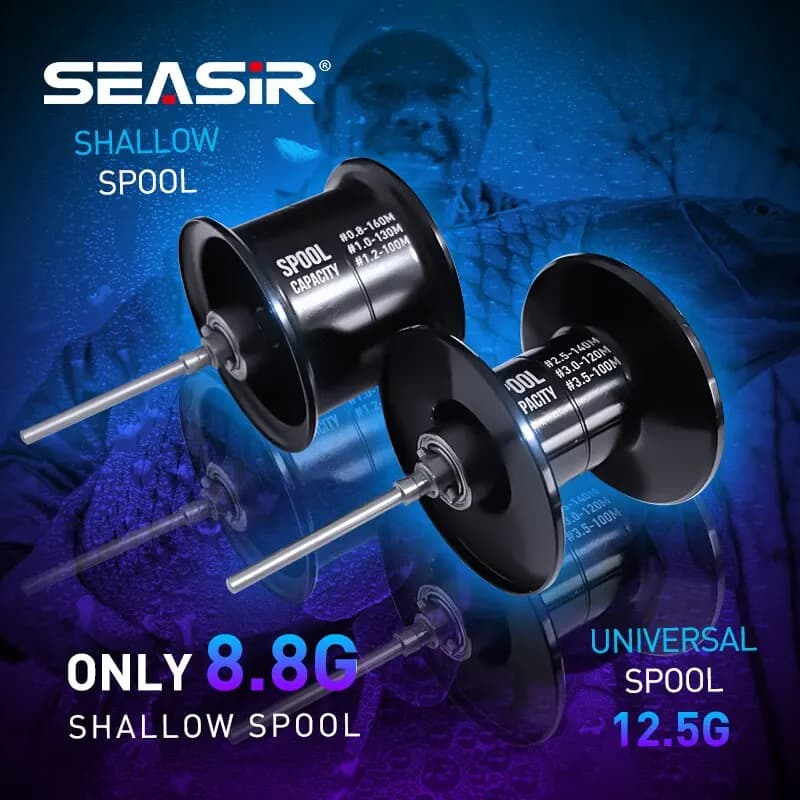 Moulinet baitcasting SEASIR Cast-X BFS 7.3:1 pour pêche micro en eau douce et mer