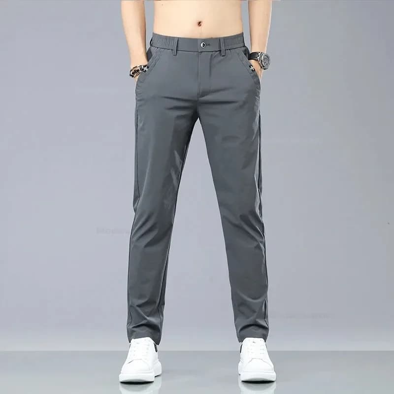Pantalon slim été 2024 style coréen - Léger respirant pour pêche estivale élégante et confortable