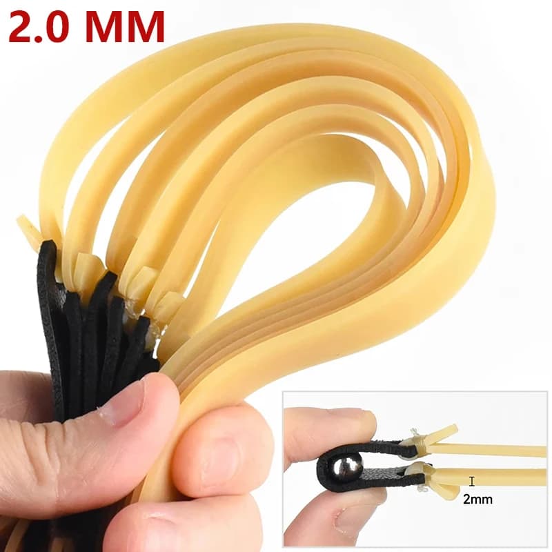 Bandes élastiques catapulte pêche 2.0mm haute élasticité précision latex
