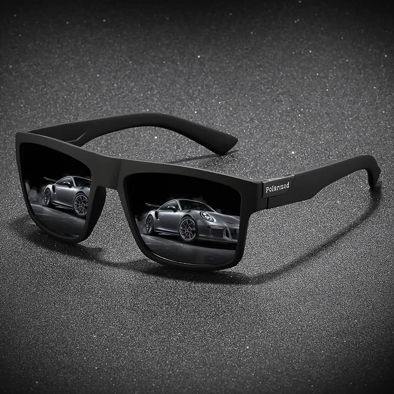 Lunettes de soleil vintage carrées polarisées pêche conduite - Design luxe UV400 homme femme