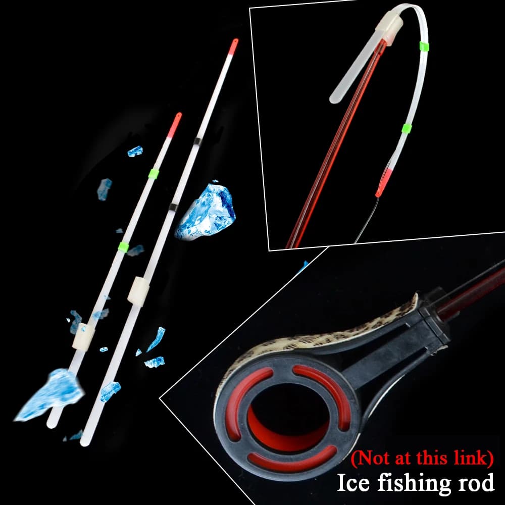 Kit 5 pièces sommets canne pêche glace FISH KING - Acier inoxydable 100-180mm pour pêche hivernale