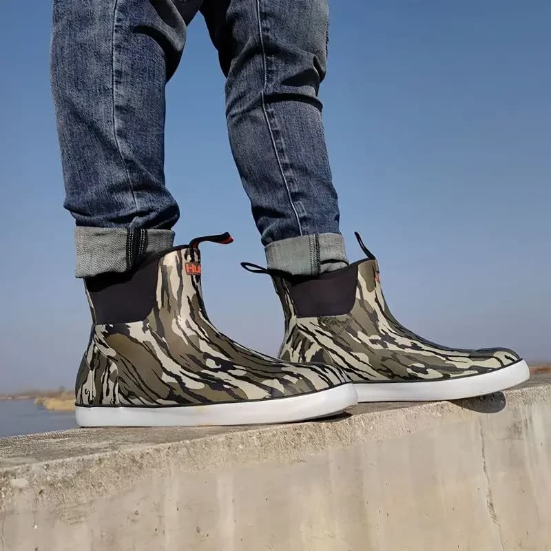Chaussures de pêche camouflage légères type sneakers imperméables anti-dérapantes pour homme et femme