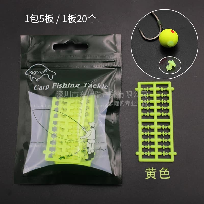 Stoppers cheveu 5 sets pour bouillettes carpe - accessoires montage appât flottant pêche