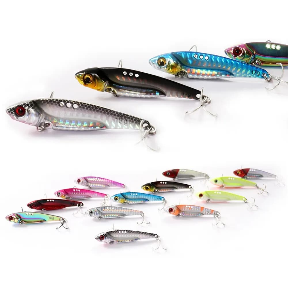 Leurre métal VIB 7g 10g 18g pêche spinning cuillère vibrante leurre trempette carnassiers tout temps