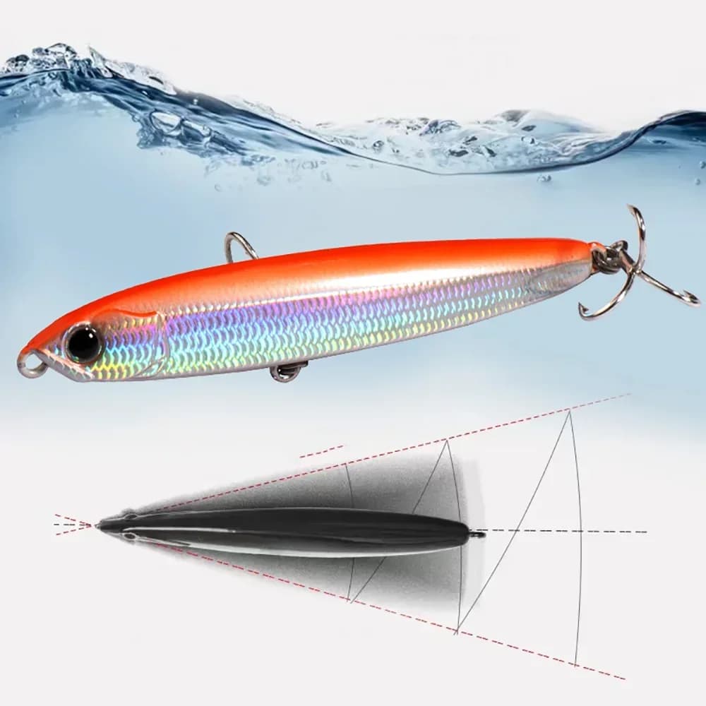 Leurre de pêche GOBAIT Pencil Sinking, leurre minnow plopper 8cm 10cm 10g à 24g pour la