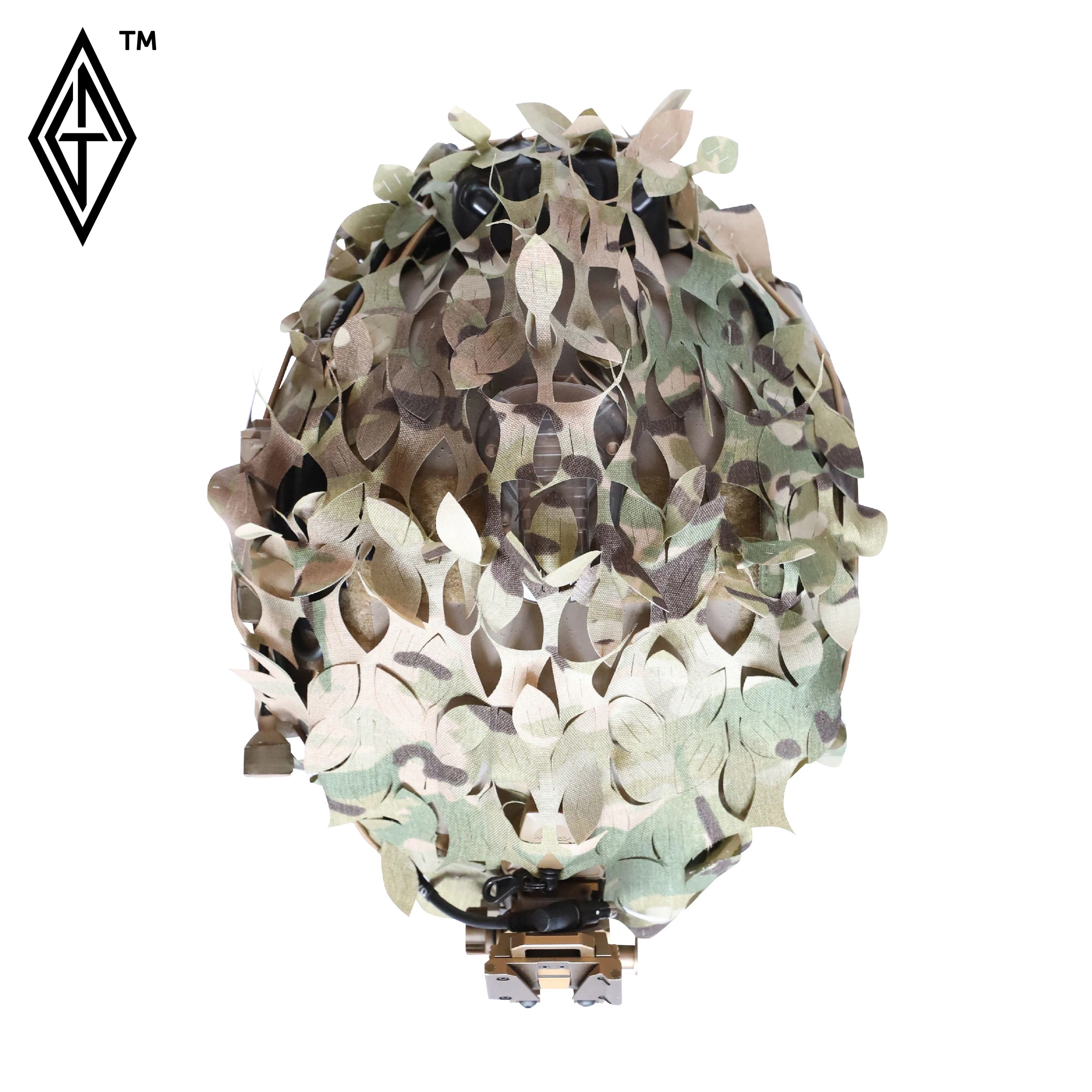 Housse de casque camouflage 3D modulable - Discrétion optimale pour pêche à l'affût