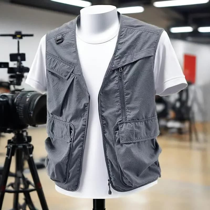 Veste été homme pêche respirante - Séchage rapide - Multi-poches nouvelle collection