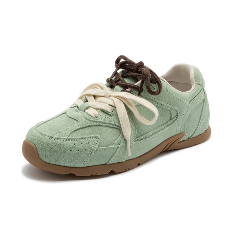 Sneakers femme cuir véritable rétro allemand fourrure hiver plats casual pour pêche confort