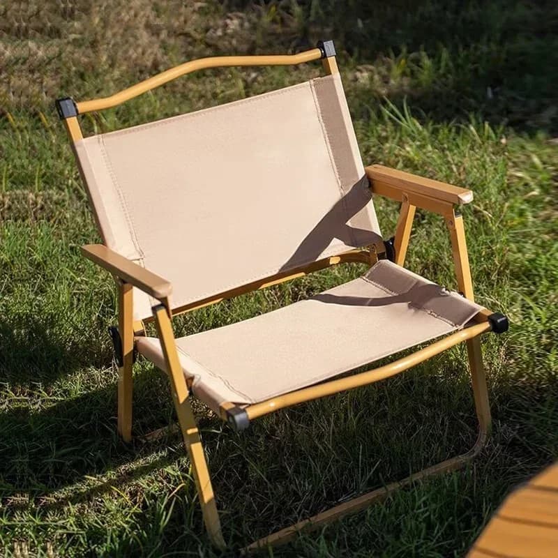 Chaise camping portable 4/2/1PCS aluminium - Design bois pour pêche et outdoor