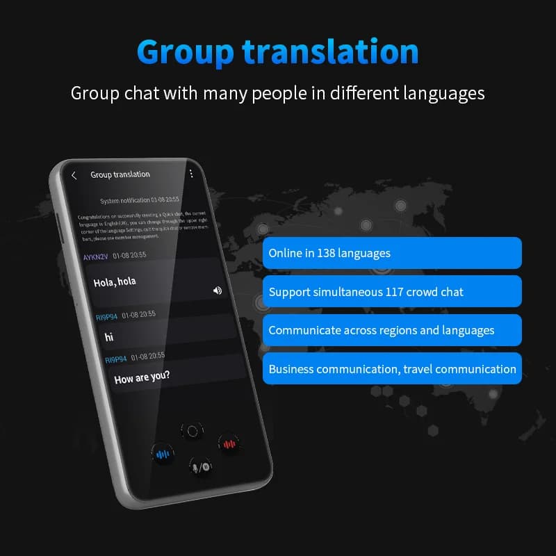 Traducteur vocal instantané 138 langues avec ChatGPT pour la pêche et voyages à l'étranger