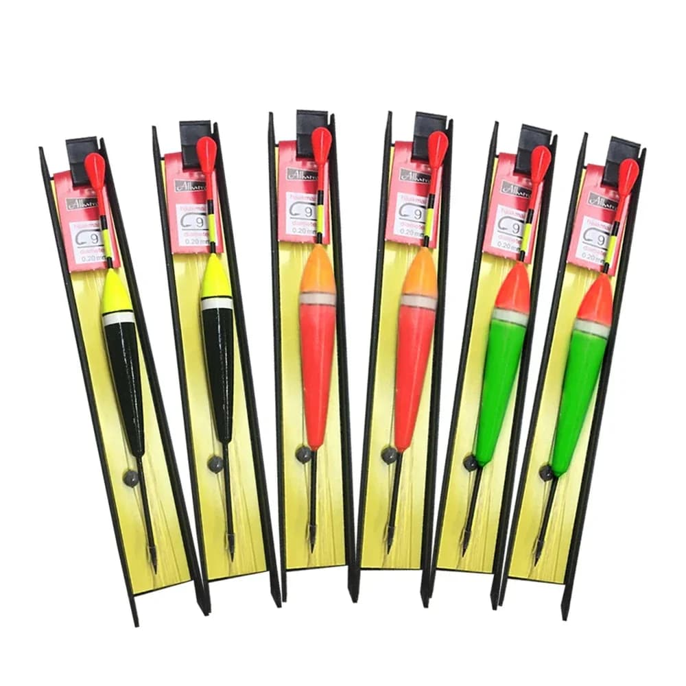 Lot de flotteurs de pêche lumineux et bâtons fluorescents, tailles et couleurs assorties pour la pêche en extérieur