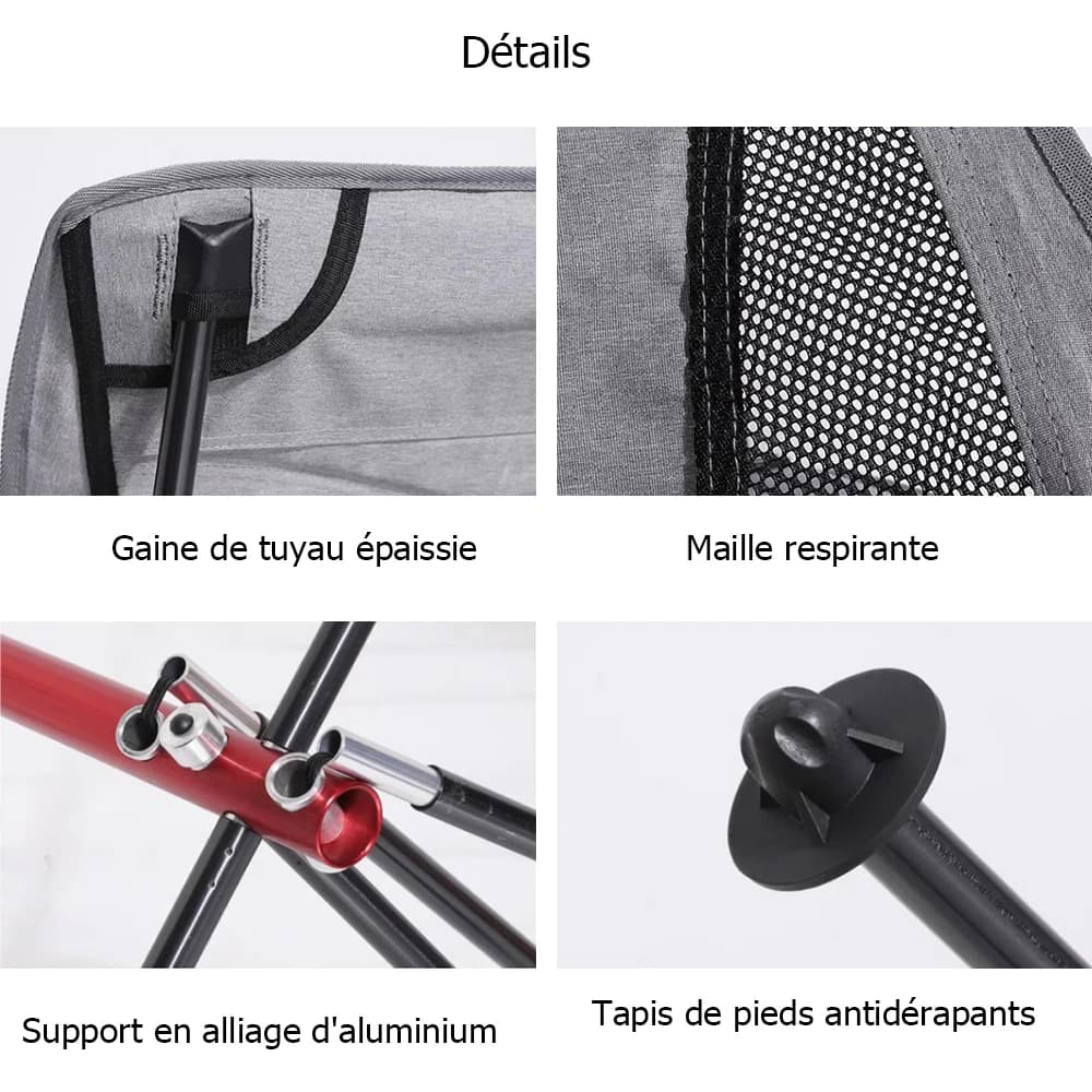 Chaise de pêche aluminium avec accoudoirs et porte-gobelet - Confort et praticité pour pêche longue durée