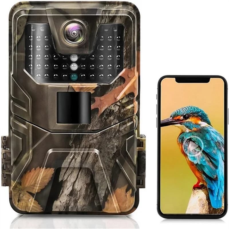 Caméra trail extérieure 36MP 2K portée 120m étanche IP66 vision nocturne sans lueur pour surveillance animalière