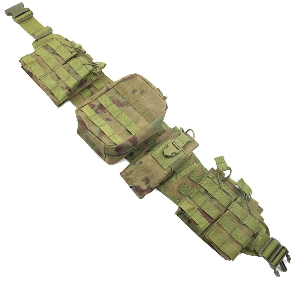 Ceinture tactique Molle Outdoor Hunting Battle Belt Sets avec accessoires pour pêche et randonnée