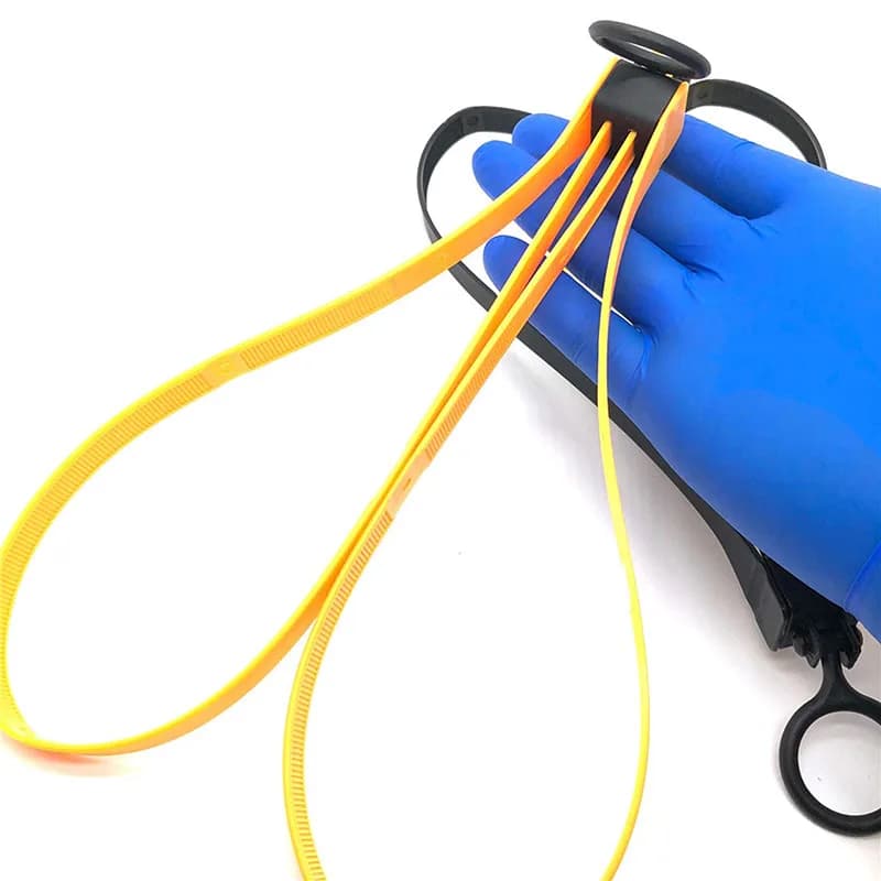 5 attaches plastique tactiques pour pêche - Serre-câbles décoratifs jaune noir pêche sportive CS