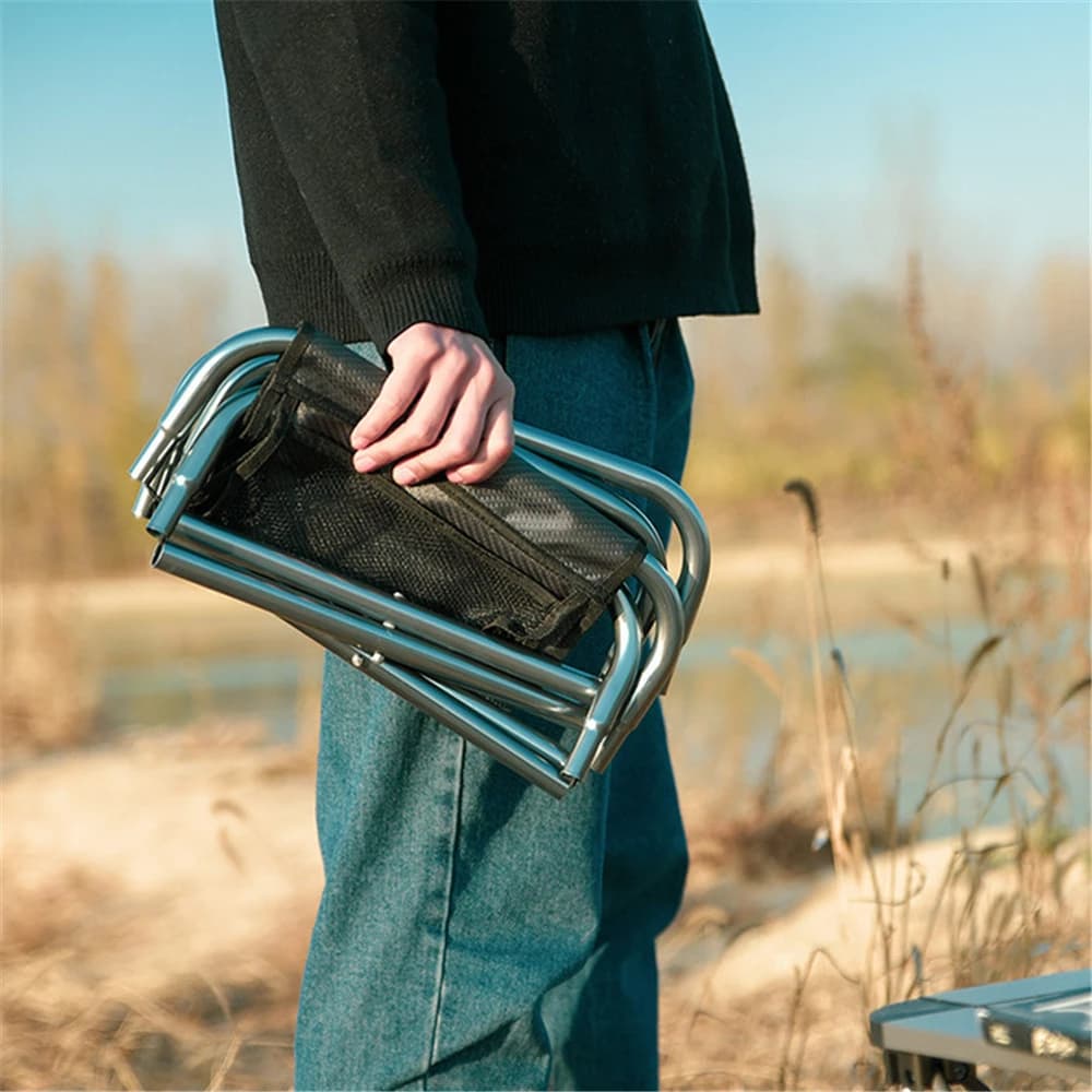 Tabouret pliant ultra léger pêche camping - Banc portable adulte randonnée pique-nique transport pliable