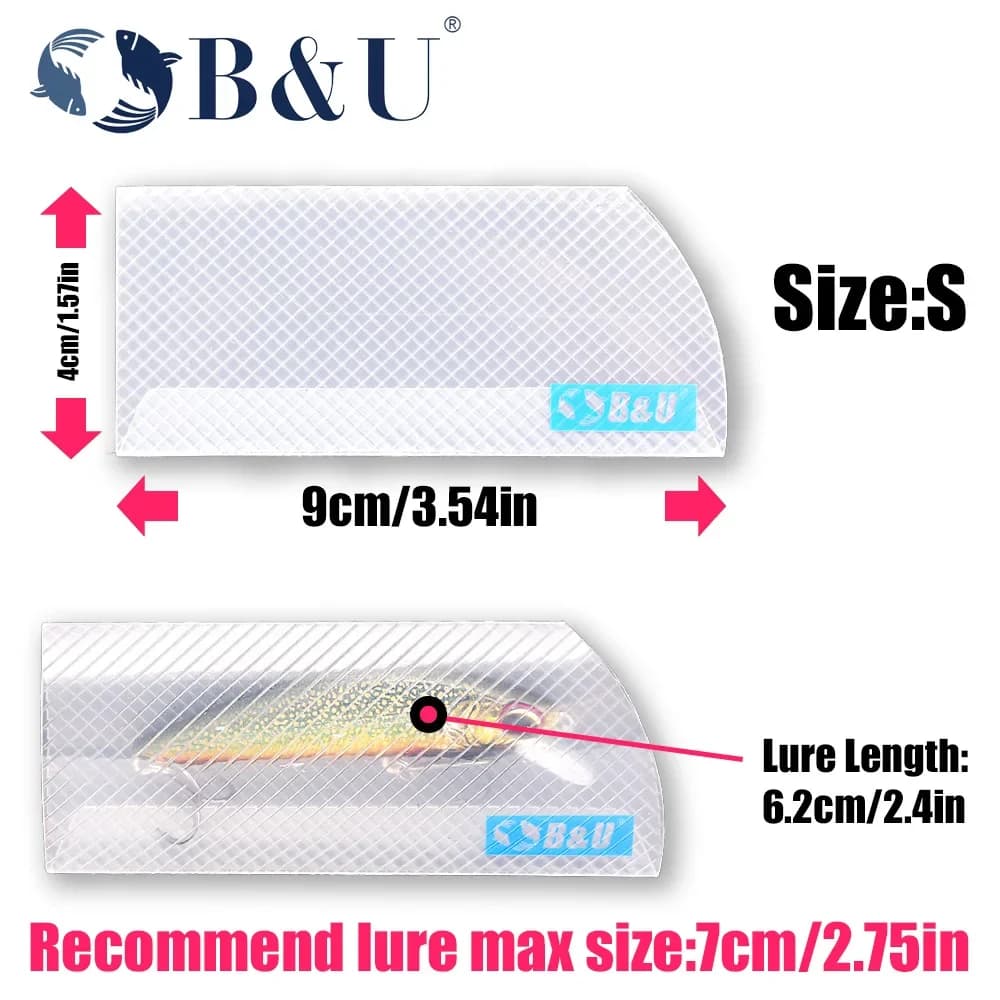 Sacs de rangement leurres B&U pour pêche eau douce et mer - Multiples formats pour leurres durs et souples