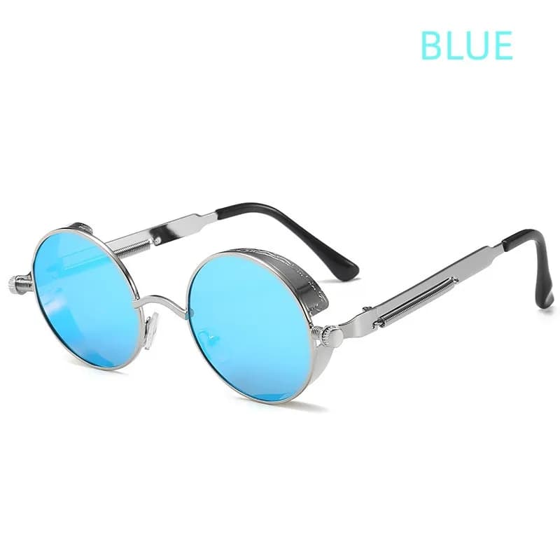 Lunettes de soleil rétro steampunk unisexe fashion pour pêche et outdoor protection UV style vintage tendance homme femme