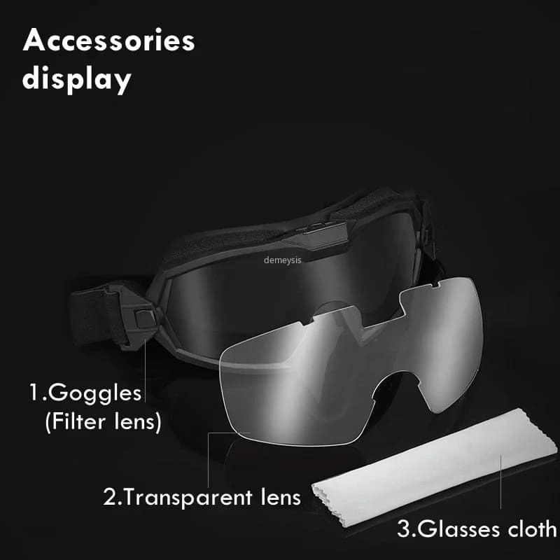 Lunettes tactiques avec ventilateur anti-buée pour paintball, randonnée et protection oculaire pêche